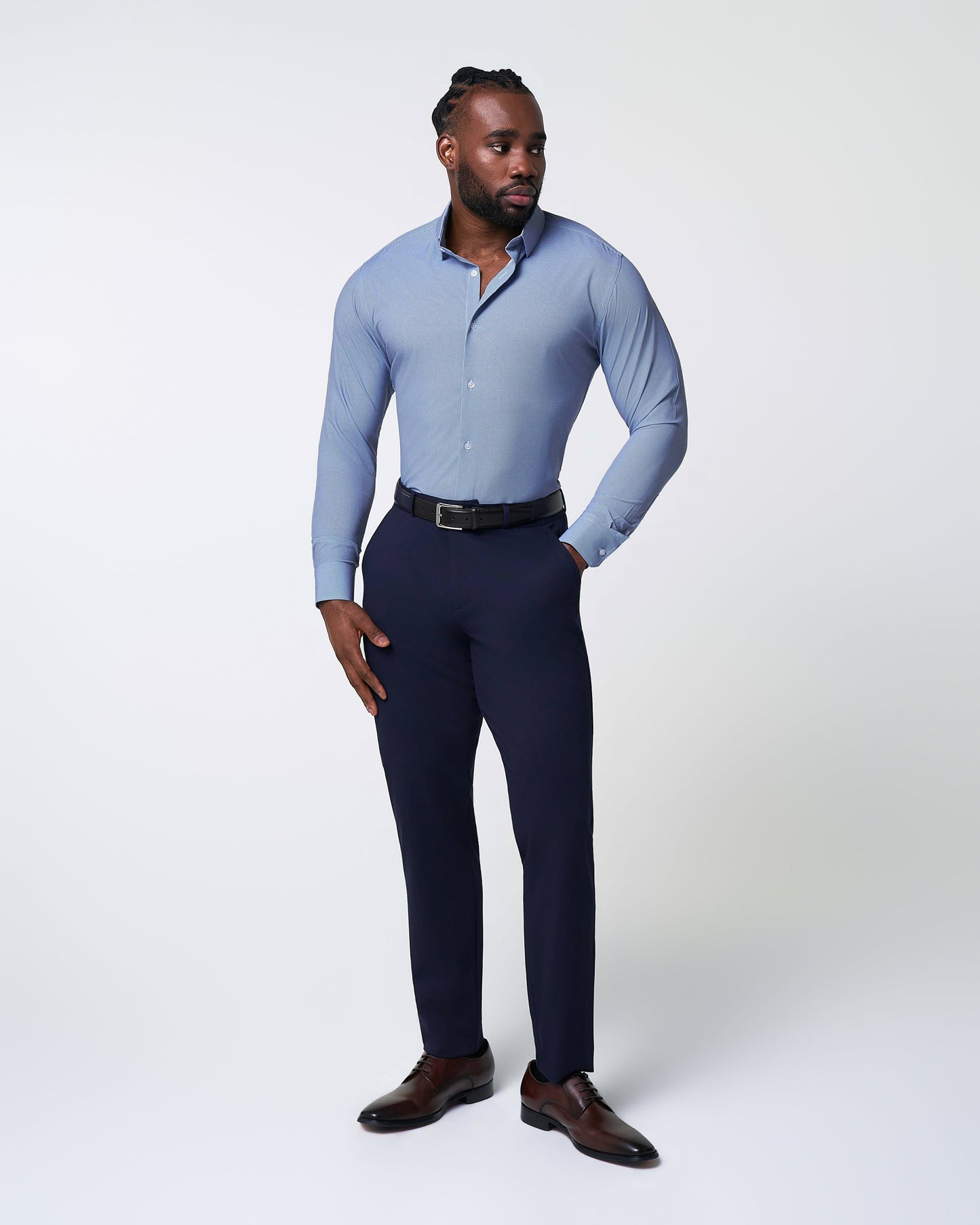 State & Liberty "The Rover" Blue Mini Windowpane