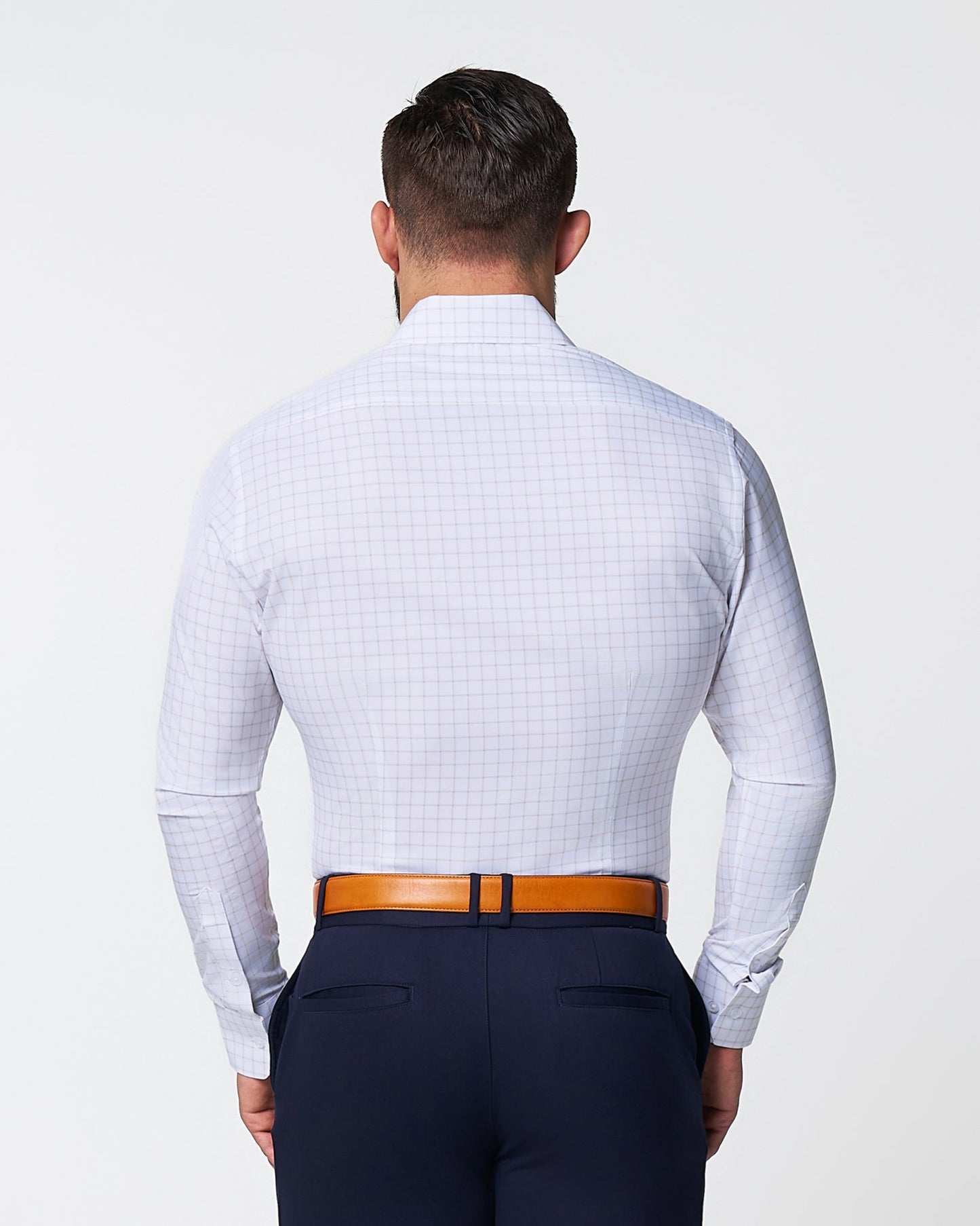 State & Liberty "The Shore" White with Tan Windowpane