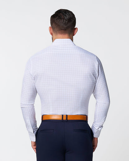 State & Liberty "The Shore" White with Tan Windowpane