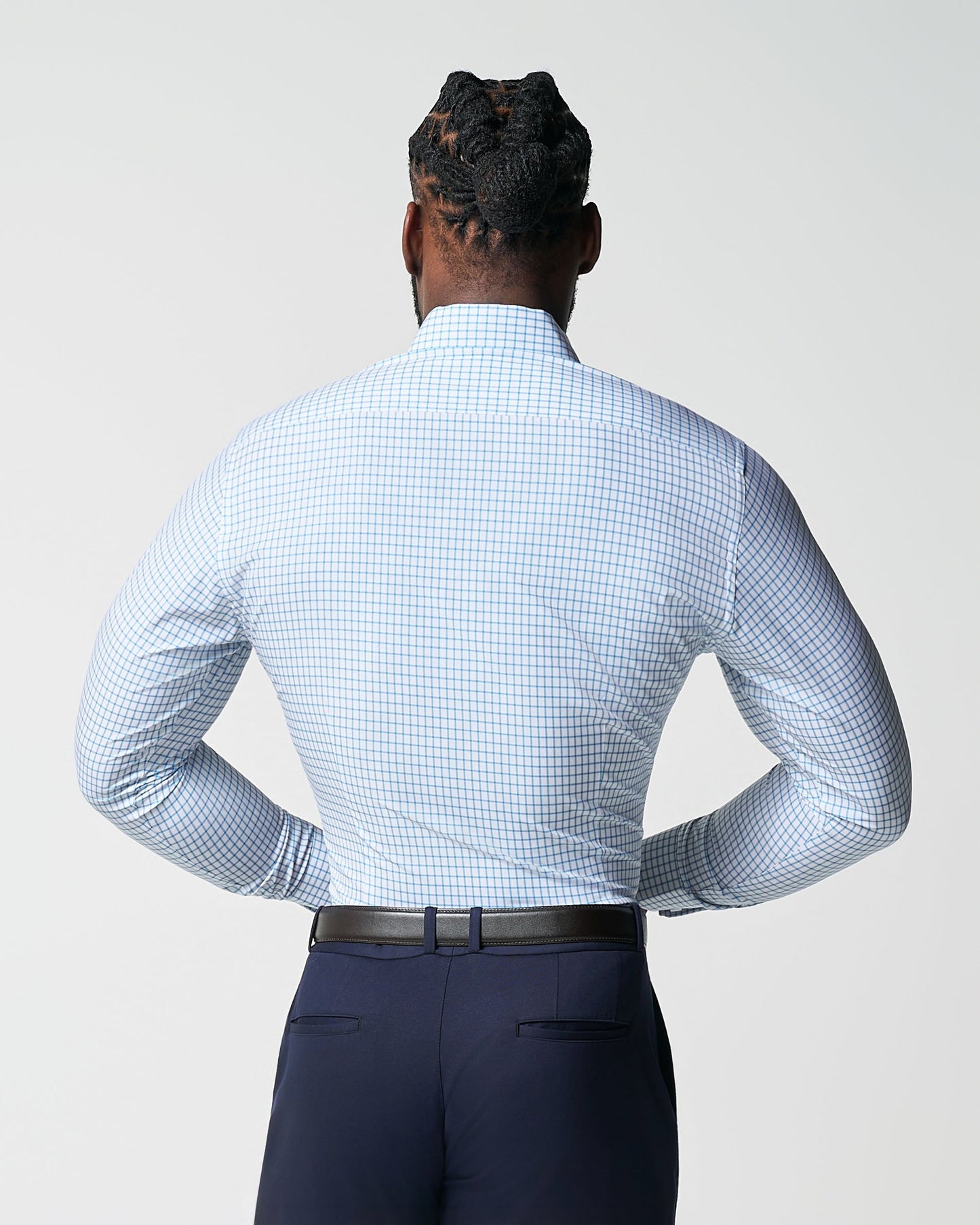 State & Liberty "The Soho" Light Blue Windowpane