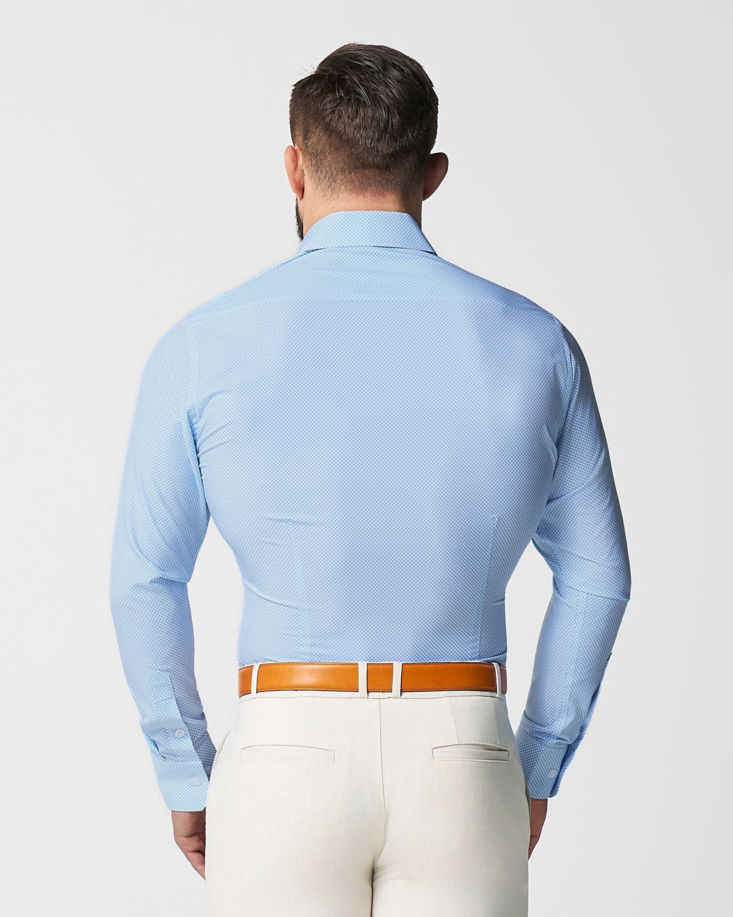 State & Liberty "The Vernor" Light Blue Square Check Print