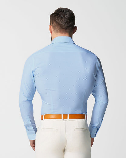 State & Liberty "The Vernor" Light Blue Square Check Print