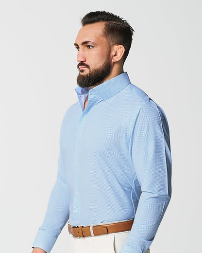 State & Liberty "The Vernor" Light Blue Square Check Print