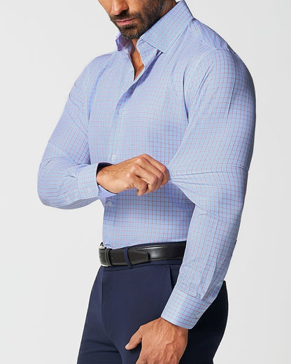 State & Liberty "The Weston" Light Blue, Pink & Black Plaid