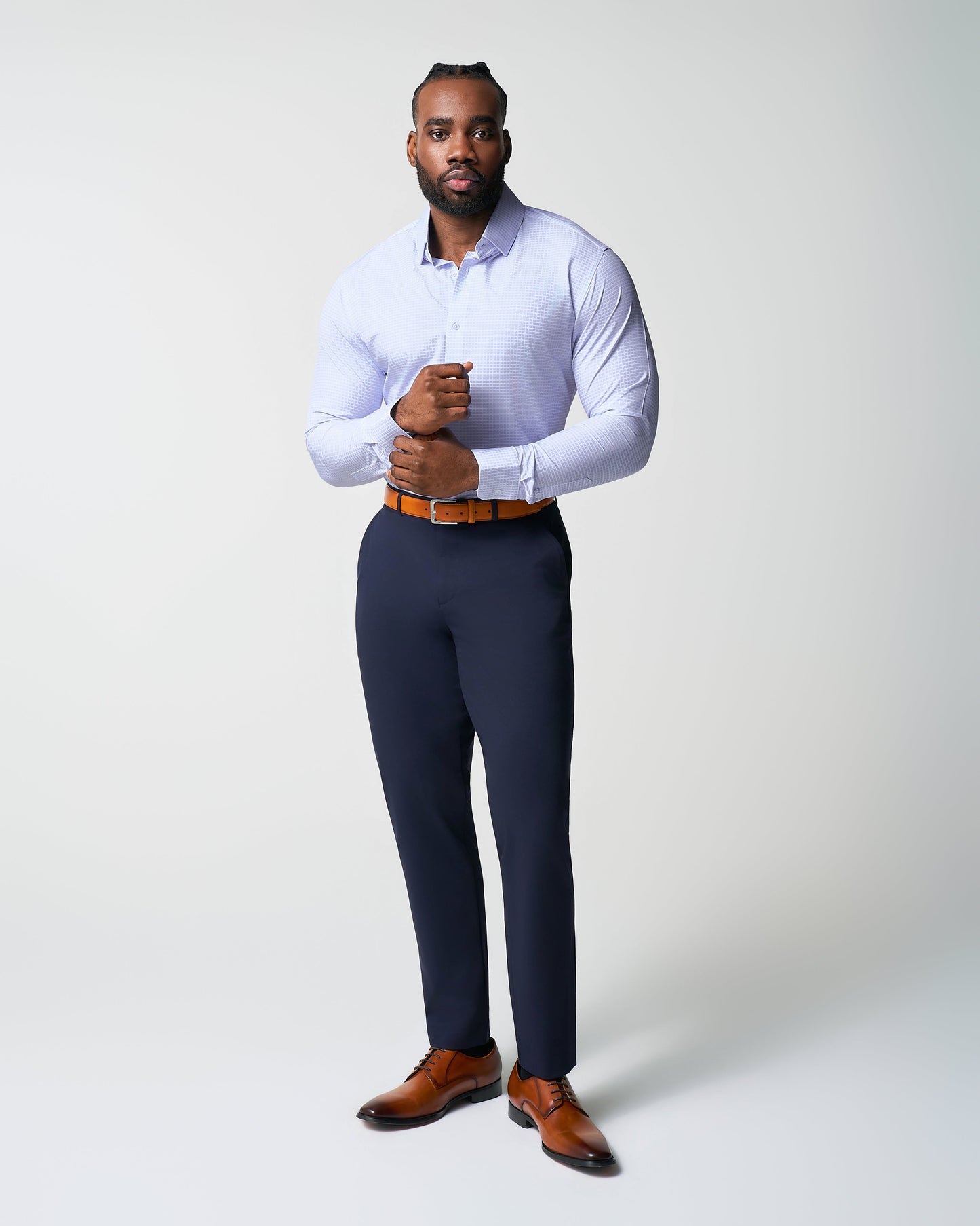 State & Liberty "The Xavier" Lavender with White Windowpane